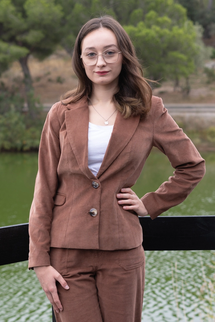 blazer ilona en velours marron