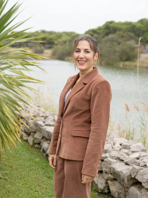 ensemble tailleur marron femme