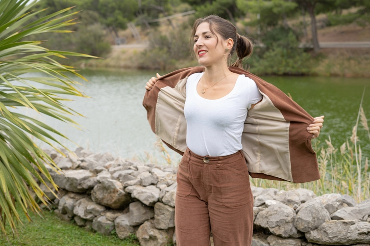 blazer ilona en velours marron