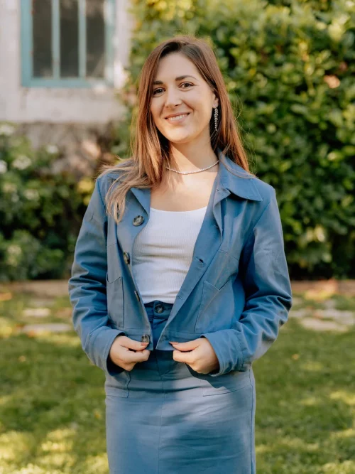 veste tina coloris jean collection automne-hiver 2025-2026 Diane G