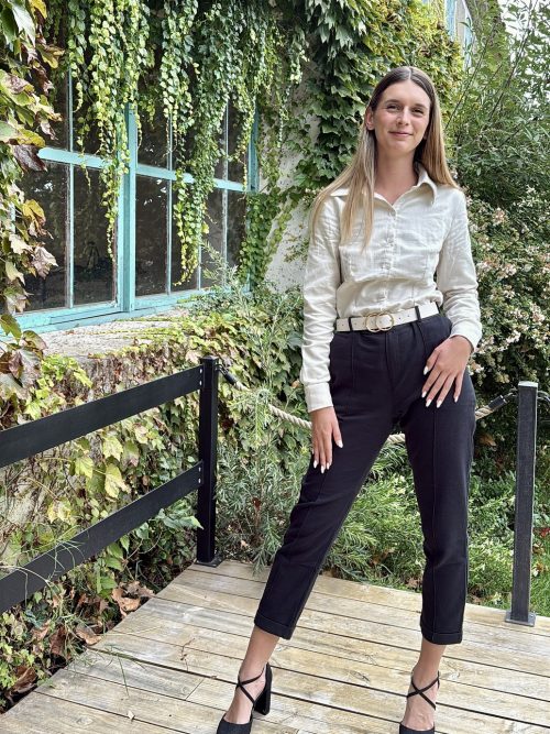 pantalon coton noir kiara