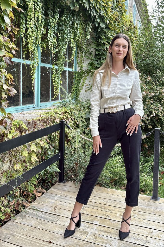 pantalon coton noir kiara