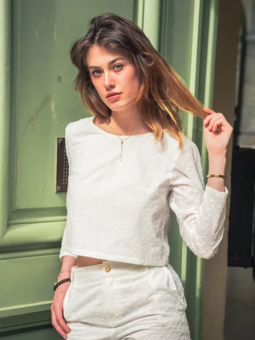 Top Aurora porté de face - Diane G